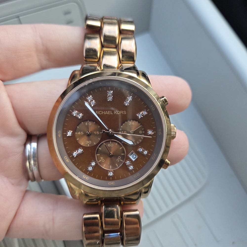 Michael Kors Gold and Brown Watch